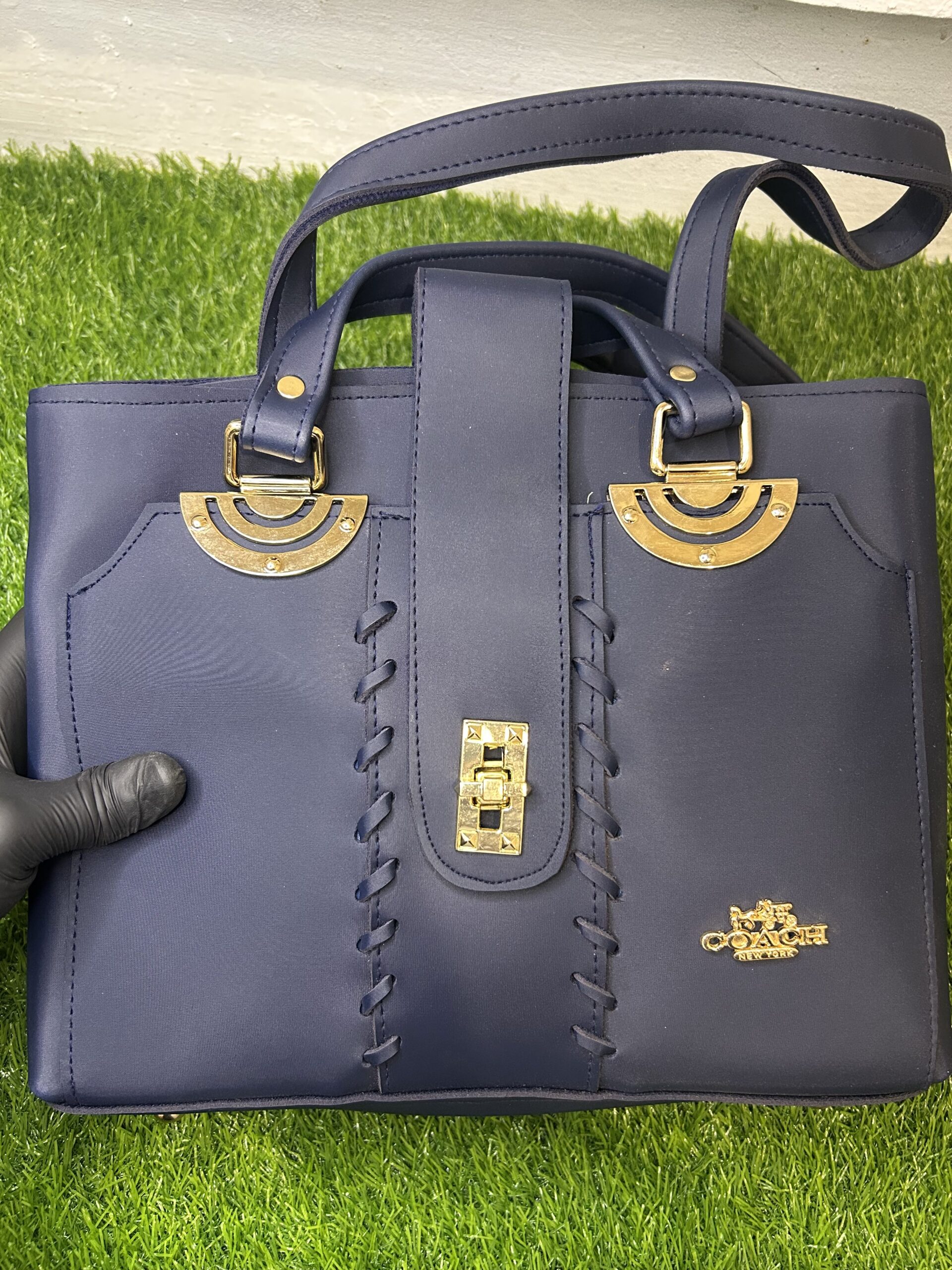 IMG_0833 Coach Dark Blue Handbag - Image 1